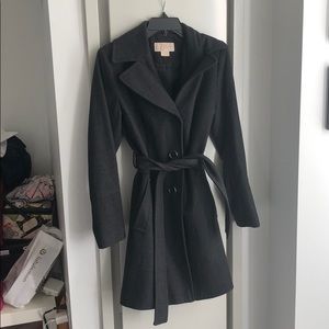 Michael Kors Gray Wool Coat